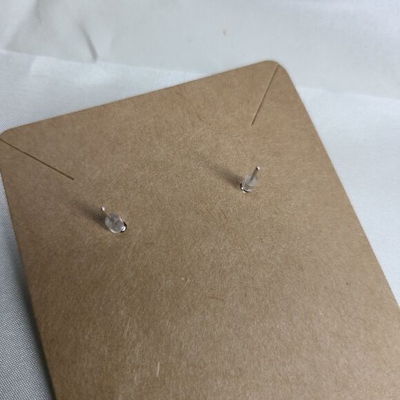 𝅺2 Pair Druzy Quartz Sparkly Glitter Earrings Green & Purple in Silver Setting - Picture 3 of 8